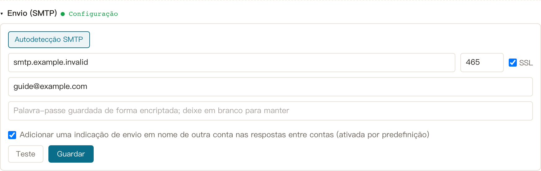 Email · Envio (SMTP)