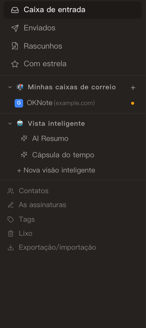 Email · Outras vistas inteligentes