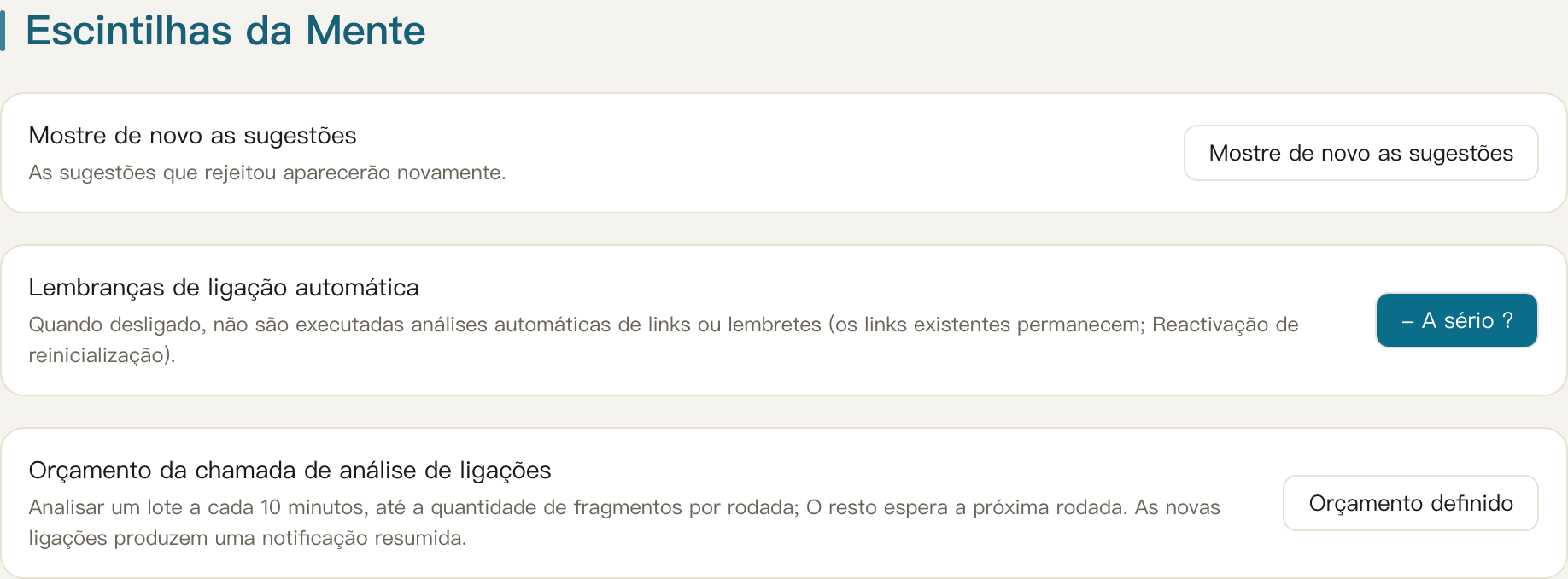 MindSparks · 💡 Configuração e captura de faíscas