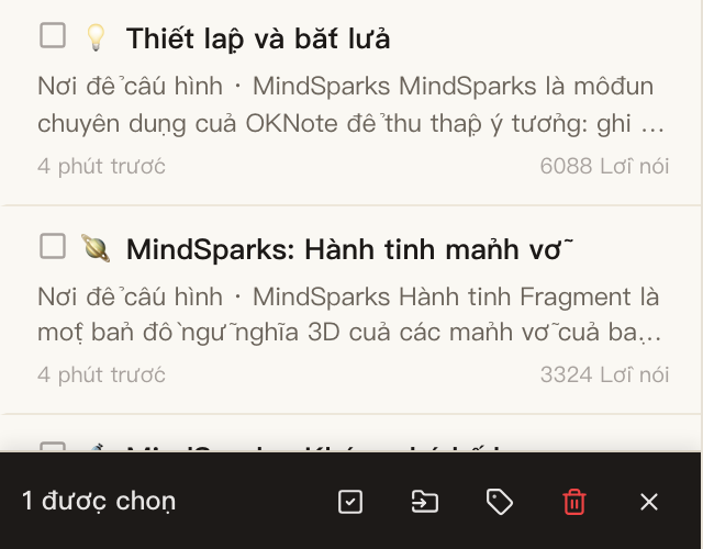 Ghi chú · Thiết sạch hàng loạt