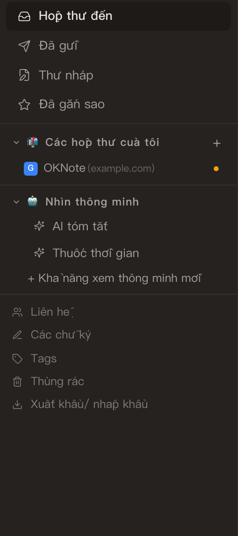 Thư · Các khung cảnh thông minh khác