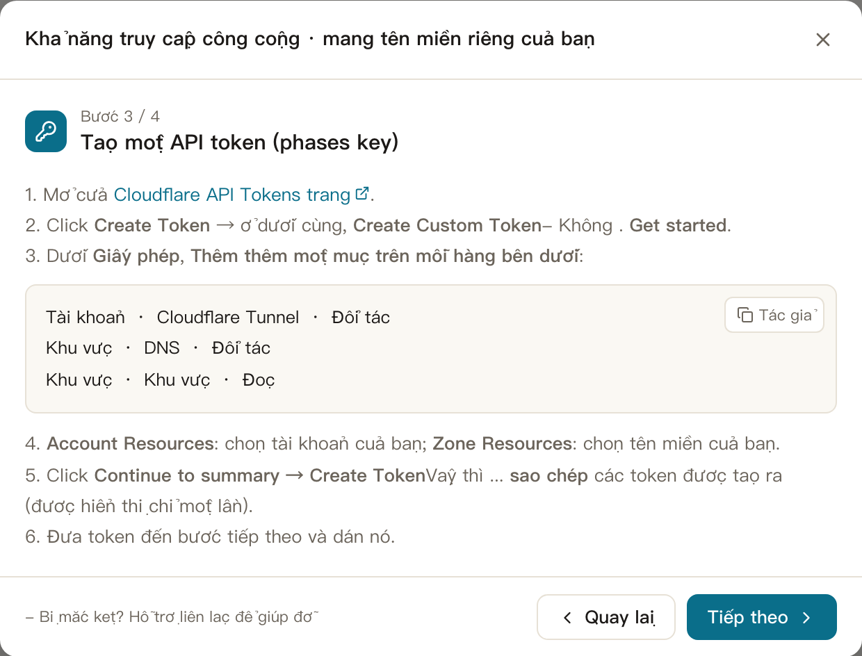 Truy cập bên ngoài · Step 3: Tạo một API Token (🔑 bước quan trọng)
