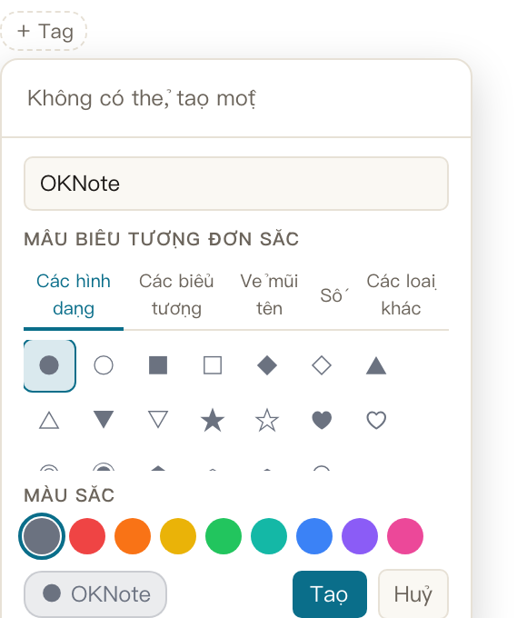 Ghi chú · Tags: một trục thứ hai trên sổ ghi chép